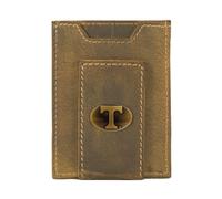 ZEP-PRO NCAA Magnetic Front Pocket Wallet, Slim Stylish for Men, Tennessee Vols Vintage Tan
