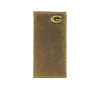 ZEP-PRO NCAA Magnetic Secretary Wallet Slim Stylish for Men, Georgia Bulldogs Vintage Tan