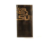 ZEP-PRO NCAA Magnetic Secretary Wallet Slim Stylish for Men, LSU Tigers Burnished