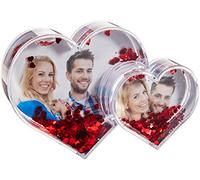 Zep Shake Frame Double Heart, Transparent, 6-Piece
