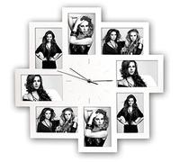 Trieste White Multi Aperture Photo Frame and Clock for 8 6x4 Photos