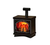 ZEPFJHE 1/12 Doll House Fireplaces Lamp with Life Like Flickering LED Flame Effect Scene Display Accessory Minaiture Furniture Miniature Doll House Fireplaces LED Light