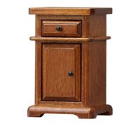 ZEPFJHE 1/12 Scale Miniature Bedroom Nightstand Plywood Doll House Furniture For Realistic Scene Display And Creative Play Doll House Nightstand