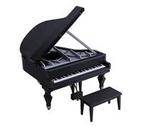 ZEPFJHE 1: 12 Scale Miniature Grand Piano Model with Flipping Top Accessory for Dollhouses Classroom Scene Decoration Toy Piano for Dolls