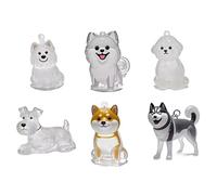 ZEPFJHE 1/6Pcs Pet Hair Memorial Keychain Memory Container Dog Furs Collector Holders Pendants For Grieving Dog Cats Owners Pet Remembrances Storage Pendants