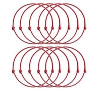 ZEPFJHE 10 Pcs Red String Couple Wristband Adjustable Braid Rope Thin Bangles Women And Girls Adjustable Braid Wristband Bangles Fashion Jewelry Party Accessory