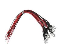 ZEPFJHE 10Pcs Quick Connection LED Diode Light for Toy Car 5V 12V Applications Pre Wire Light Emitting Diodes Small Lamp