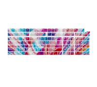 ZEPFJHE 132 Gradient Rainbow Color Translucent Keycaps Original Profile Durability PC for Mechanical Keyboards Rainbow Keyboards Accessories