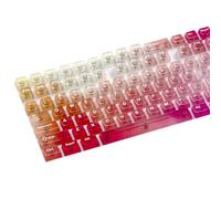 ZEPFJHE 132 Gradient Rainbow Color Translucent Keycaps Original Profile Durability PC for Mechanical Keyboards Rainbow Keyboards Accessories