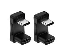 ZEPFJHE 180 Degree U Shaped 100W USB 3.1 Type C 1 To 2 Male To Female Adapter 10Gbps Fast Data 4K60HZ Tablet USB C Charging Quick Charging For Laptops