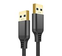 ZEPFJHE 1m/2m/3.0m Length USB3.0 Male To Male Charging Cable Cord 5Gbps Data Transmission Speed For PC Notebook Computers Data Transfer Wire