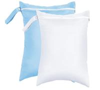 ZEPFJHE 2 Pcs Waterproof Wet Dry Bag Reusable Storage Diaper Bags Yoga Gym Nappy for Baby Items and Gym Items