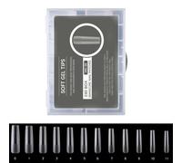 ZEPFJHE 240Pcs False Nails Tips Press On Nails Extension Frosted Gel Oval Coffin Square Resin Gel Tips Manicures