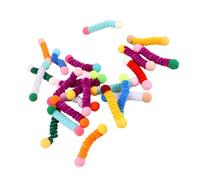 ZEPFJHE 24pcs Assorted Cats Play Toy Spring Teaser Stick With Plush Ball Double Ended To Stimulate Instincts Safely Plush Cats Play Stick