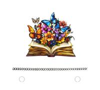 ZEPFJHE 2D Flat Book Pendants Multicolored Window Hangings Teacher Back to Schools Home Living Room Decors Wall Art Decors
