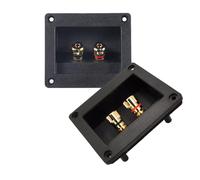 ZEPFJHE 2Pcs Home Car Stereos Screw Cup Connectors Subwoofer Plugs 2 Way Speakers Box Terminals Binding Post Recessed Speakers Box Easy Installation