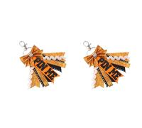 ZEPFJHE 2Pcs PinMe Glitters Keychains With Rhinestones Sport Cheer Bows Keyring For Girl Shinys Bag Decoration Glitters Cheerleaders Keychains