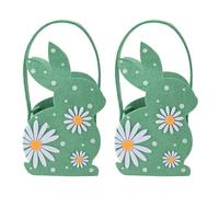 ZEPFJHE 2Pieces Easter Rabbits Fabric Candy Holders Colorful Rabbits Bags Candy Box for Kids and Family Activities Classroom Activities