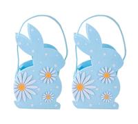 ZEPFJHE 2Pieces Easter Rabbits Fabric Candy Holders Colorful Rabbits Bags Candy Box for Kids and Family Activities Classroom Activities