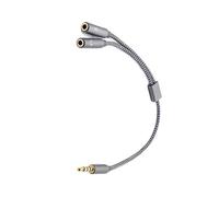 ZEPFJHE 3.5mm Male Plug To 2x3.5mm Female Plug Connectors Speakers Cable Y Splitter Adapter Headsets Adapter For Laptop Metal Headphone Microphone Extension