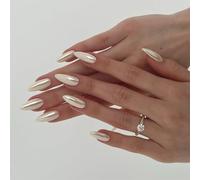 ZEPFJHE 30Pcs Almond Fake Nails Press On Nails Artificial Acrylic Nails False Nails Glues On Nails Designs French Nails Tips
