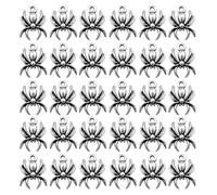 ZEPFJHE 30pcs Spiders Charm Halloween Pendants Stylish Spiders Charm For Creating Jewelry And Accessories Tibetan Bronze Jewelry