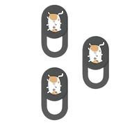 ZEPFJHE 3pcs Webcam Covers Slide Cartoon Kitten Camera Covers For Laptop PC Cellphone Web Camera Privacy Protector Sticker