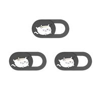 ZEPFJHE 3pcs Webcam Covers Slide Cartoon Kitten Camera Covers For Laptop PC Cellphone Web Camera Privacy Protector Sticker