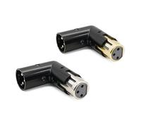 ZEPFJHE 3Pin Male To Female Elbow Auditory Adapter For Mixer And Microphones Connection Conference Room Microphones Adapter