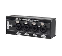 ZEPFJHE 4 Channel Sound Splitter Networking Cable Extender Isolator Ground Interference Isolation 1 In 4 Out 3Pin Balanced Sound Distribution Box