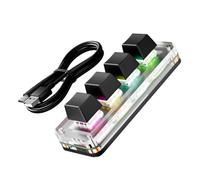 ZEPFJHE 4 Small Keyboards Customizable Programmable Pad Office Keypad Seamlessly Plugs Play Wide Compatibility Gaming Editing Shortcut Keyboards