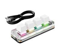 ZEPFJHE 4 Small Keyboards Customizable Programmable Pad Office Keypad Seamlessly Plugs Play Wide Compatibility Gaming Editing Shortcut Keyboards