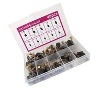 ZEPFJHE 40Pcs Carbon Brushes Set With 10 Models Copper Infused Electric Motor Repair Brush For Industrial Equipment Carbon Brush Replacement Kit