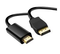 ZEPFJHE 4K60Hz DisplayPort To HDTV-compatible Cable Converter Male To Male Gold Plated Connectors For PC Laptop Monitor UHD DisplayPort Hdtv-compatible Converter Cable Black