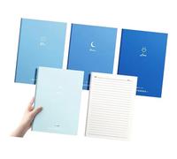 ZEPFJHE 4Pcs Softcover Notebook 80 Pages Wide Lined 7x10Inch College Ruled Journal Thread Binding Notepads For Office School Thick Paper Journal