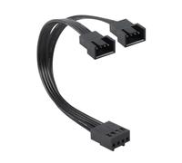 ZEPFJHE 4Pin Fan Extension Cable For PC 1 To 2 Splitter Stable Output Wide Compatibility 10cm Length Space Saving