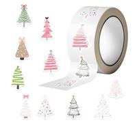 ZEPFJHE 500Pcs/Roll Holiday Tree Stickers Durability PVC Cartoon Patterns Tablet Phone Notebook Decorative Labels PVC Christmas Stickers