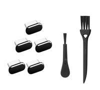 ZEPFJHE 5Pcs Type-C Charging Port Dustproof Covers For Phone 16 15 Series S25 S24 USB C Plug With Brushes Phone Accessories Dustproof USB C Plugs For Smartphones