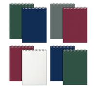 ZEPFJHE 6Pcs Gridded Notebooks with 140 Pages Hardcover Notebooks Journal 8.26x5.8Inch For Writing Journaling Planning Sketching
