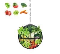 ZEPFJHE 7.1 Inch Suspended Poultry Feeder Having Flexible 16.1 Inch Chain for Birds and Small Pets Playful Chicken Feeding Toy