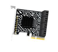ZEPFJHE 8-Port PCIe Gen3x2 to SATA3 Expansion Card 6Gbps Per Port, Up to 240TB Total Storage Capacity, Stable Transmission for HDDs/SSDs, Features LED Indicators and Effective Cooling