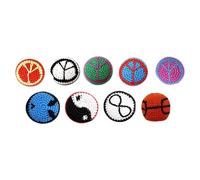 ZEPFJHE 9PCS Random Styles Crochet Bean Bags for Outdoor Game