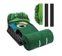 ZEPFJHE ABS Golf Practice Mat with Reduction Surfaces for Quiet Durability Use At Homes or Course Realistic Speed Putting Mat