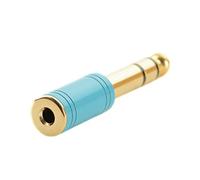 ZEPFJHE Adapter 6.35mm (1/4 inch) Male to 3.5mm (1/8 inch) Female Stereo Headphone Connector Gold Plated, 1Pack