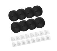 ZEPFJHE Adhesive Flat-Screen Fastening Strap with Attachment Sticker, A | Adhesive Mounting, Square Anchors with D-Shaped Fasteners, Clear Connection Arrangement for Display
