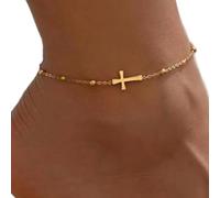 ZEPFJHE Adjustable Anklet For Women Girls Multilayer Ankle Elegant Multi Layer Designs Waterproof Beach Jewelry Waterproof Copper Silver Coating Anklet