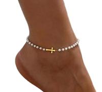 ZEPFJHE Adjustable Anklet For Women Girls Multilayer Ankle Elegant Multi Layer Designs Waterproof Beach Jewelry Waterproof Copper Silver Coating Anklet