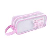 ZEPFJHE Aesthetic Pen Bag Double Layers Meshes Case Large Capacity Pencil Simple School Office Supplies Double Layers Mesh Simple School Office Supplies