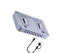 ZEPFJHE Aluminum NVMe Solid Disk Cloner Dock Double Bay Drive Offline Clone Case USB3.2 20Gbps Solid Disk Cloner Station