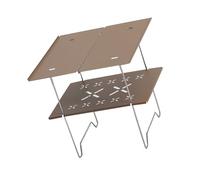 ZEPFJHE Aluminum Plate Table Camping Picnics BBQ Table Double Layer Camping Desk Beach Outdoor For Hiking Folding